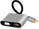 Кабель-переходник Mini DisplayPort (M) -> HDMI (F)+VGA (F) 4K@30Hz Alum Grey Telecom (TA6080)3