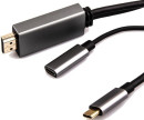 Кабель-адаптер USB 3.1 Type-Cm --> HDMI A(m) 4K@60Hz, 1.8m , PD, Alum Shell,VCOM <CU423MCPD-1.8M>2