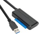 Кабель-адаптер USB3.0 ---SATA III 2.5/3,5"+SSD, правый угол, VCOM <CU817>