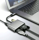 Кабель-концентратор USB3.1 TypeCm -->HDMI+USB3.0+PD+VGA Alum Grey 4K@30Hz, Telecom<TUC055>2