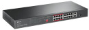 16-port 10/100Mbps + 2-port Gigabit unmanaged switch with 16 PoE+ ports, compliant with 802.3af/at PoE, 150W PoE budget,  support 250m Extend Mode, priority mode and Isolation mode, rackmount, plug and play.2