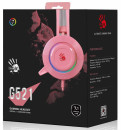 Наушники с микрофоном A4 Bloody G521 розовый 2.3м мониторные USB оголовье (G521 ( PINK ))3