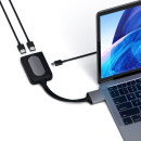 Адаптер Satechi Type-C Dual HDMI Adapter для MacBook с двумя портами USB-C (2018-2020 MacBook Pro, 2018-2020 MacBook Air, 2018 Mac Mini). Порты 2 x HDMI 4K 60Hz, 1 x USB-C PD. Цвет серый космос.4