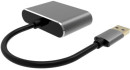 Кабель-переходник USB 3.0 (Am) --> HDMI(f)+VGA(f), Aluminum Shell, VCOM <CU322M>2
