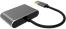 Кабель-переходник USB 3.0 (Am) --> HDMI(f)+VGA(f), Aluminum Shell, VCOM <CU322M>3