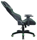 Кресло компьютерное BRABIX "GT Carbon GM-120", две подушки, экокожа, черное/зеленое, 5319294