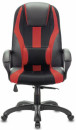 Кресло компьютерное BRABIX PREMIUM "Rapid GM-102", НАГРУЗКА 180 кг, экокожа/ткань, черное/красное, 5321072