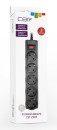 CBR Сетевой фильтр CSF 2505-3.0 Black CB, 5 евророзеток, длина кабеля 3 метра, цвет чёрный (коробка)2