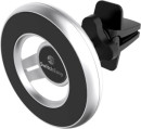 Автомобильный магнитный держатель SwitchEasy MagMount Car Mount для iPhone 12 на вентиляционную решетку. Цвет: серебряный.4