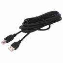 Кабель USB 2.0 AM-BM, 3 м, SONNEN Premium, медь, для периферии, экранированный, черный, 5131292