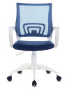Кресло Бюрократ CH-W695NLT темно-синий TW-05N TW-10N сетка/ткань крестовина пластик пластик белый2