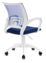 Кресло Бюрократ CH-W695NLT темно-синий TW-05N TW-10N сетка/ткань крестовина пластик пластик белый4