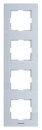 Рамка Panasonic Karre Plus WKTF08142SL-RU 4x вертикальный монтаж пластик серебро (упак.:1шт)