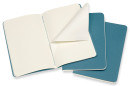 Блокнот Moleskine CAHIER JOURNAL CH013B44 Pocket 90x140мм обложка картон 64стр. нелинованный голубой (3шт)4