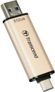 Флешка 512Gb Transcend JetFlash 930C USB C 3.2 gen1 USB Type-C золотистый TS512GJF930C2
