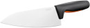 Нож кухонный Fiskars Functional Form 1057534 стальной разделочный лезв.199мм прямая заточка черный/оранжевый2