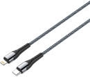 LDNIO LD_B4528 LC112/ USB кабель PD: Type-C--Lightning/ 2m/ 20W/ медь: 176 жил/ Нейлоновая оплетка/ Gray2