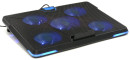 CROWN  Подставка для ноутбука  CMLS-131 ( до 19" Размер 390*295*30 мм , кулеры: D110mm*1+ D85mm*4, синяя led подсветка, регулятор скорости, 3 уровня наклона)