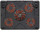 CROWN  Подставка для ноутбука CMLS-133 ( до 19" Размер 390*295*30 мм , кулеры: D110mm*1+ D85mm*4, оранжевая led подсветка, регулятор скорости, 3 уровня наклона)6