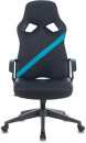 Кресло для геймеров Zombie DRIVER чёрный с голубым4