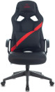 Кресло для геймеров Zombie DRIVER чёрный с красным2