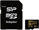 Карта памяти microSDHC 32Gb Silicon Power Superior Golden SP032GBSTHDV3V1GSP2