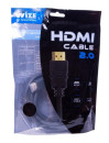 Кабель HDMI 1м Wize CP-HM-HM-1M круглый темно-серый3