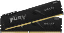 Оперативная память для компьютера 64Gb (2x32Gb) PC4-25600 3200MHz DDR4 DIMM CL16 Kingston FURY Beast Black KF432C16BBK2/64