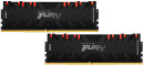 Оперативная память для компьютера 16Gb (2x8Gb) PC4-28800 3600MHz DDR4 DIMM CL16 Kingston Fury Renegade RGB KF436C16RBAK2/162