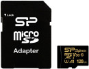 Флеш карта microSD 128GB Silicon Power Superior Golden A1 microSDXC Class 10 UHS-I U3 A1 100/80 Mb/s (SD адаптер)2