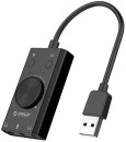 Адаптер USB Звуковая карта Orico SC2-BK (черный),