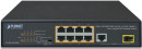 8-Port 10/100TX 802.3at PoE + 1-Port 10/100/1000T + 1-Port 100/1000X SFP Desktop Switch (120W PoE Budget, Standard/VLAN/Extend mode, 10-inch and rack-mountable)2
