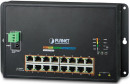 PLANET WGS-4215-16P2S IP40, IPv6/IPv4, 16-Port 1000T 802.3at PoE + 2-Port 100/1000X SFP Wall-mount Managed Ethernet Switch (-10 to 60 C, dual power input on 48-56VDC terminal block and power jack, SNMPv3, 802.1Q VLAN, IGMP Snooping, SSL, SSH, ACL)2