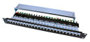 Hyperline PP3-19-24-8P8C-C5E-SH-110D Патч-панель 19", 1U, 24 порта RJ-45 полн. экран., категория 5e, Dual IDC, ROHS, цвет черный2