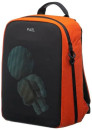 Рюкзак PIXEL PLUS Orange оранжевый (LED-экран 25*25 px, 16,5 млн цветов, 16 л., полиэстер)4