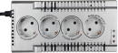 Stabilizer SVEN VR-F1000 (320W, Input 185V-285V, 4 CEE7 / 4 sockets (2 stabilized sockets, 2 power filter sockets), 230V out, plastic case, silver color)3
