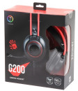 Наушники с микрофоном A4Tech Bloody G200S черный/красный 2м мониторные USB оголовье (G200S USB/ BLACK +RED)5
