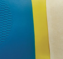 Перчатки латексно-неопреновые MANIPULA "Союз", хлопчатобумажное напыление, размер 7-7,5 (S), синие/желтые, LN-F-053