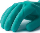 Перчатки нитриловые MANIPULA "Дизель", хлопчатобумажное напыление, размер 7 (S), зеленые, N-F-062