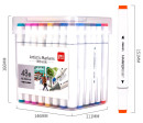 Набор маркеров для скетчинга Deli 70801-48 двойной пиш. наконечник 1-7мм пластиковая коробка (48шт.)3