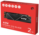 Твердотельный накопитель SSD M.2 2 Tb A-Data XPG GAMMIX S70 BLADE Read 7400Mb/s Write 6400Mb/s 3D NAND AGAMMIXS70B-2T-CS6