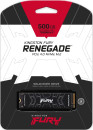 Твердотельный накопитель SSD M.2 500 Gb Kingston Fury Renegade Read 7300Mb/s Write 3900Mb/s 3D NAND TLC SFYRS/500G4