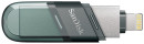 Флеш Диск Sandisk 256Gb iXpand Flip SDIX90N-256G-GN6NE USB3.1 зеленый/серебристый2