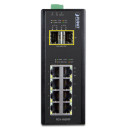 PLANET IP30 Industrial 8-Port 10/100/1000T + 2-Port 100/1000X SFP Ethernet Switch (-40~75 degrees C)2