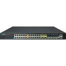 PLANET Layer 3 24-Port 10/100/1000T 802.3at POE + 4-Port 10G SFP+ Stackable Managed Gigabit Switch (370W)2