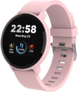 Smart watch, 1.3inches IPS full touch screen, Round watch, IP68 waterproof, multi-sport mode, BT5.0, compatibility with iOS and android, Pink, Host: 25.2*42.5*10.7mm, Strap: 20*250mm, 45g4