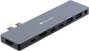 Концентратор USB Type-C Canyon DS-8 HDMI 2 х USB 3.0 USB Type-C mini-Jack3.5 серый3