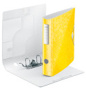 Папка-регистратор Leitz Active WOW 11070016 A4 65мм лам.карт. желтый без. окант. вместимость 350 листов накл.на кор.3