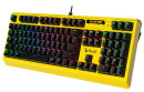 Клавиатура проводная A4TECH B810RC Punk Yellow USB желтый черный2