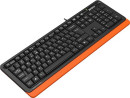 Клавиатура проводная A4TECH Fstyler FKS10 USB черный оранжевый3